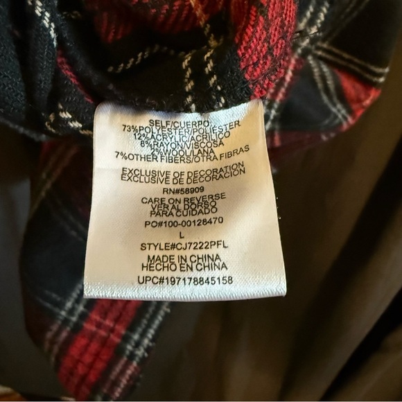 NEW Copper Key Dress Black Red Plaid Square Neck Jumper Zip Above Knee Size L - Picture 4 of 7